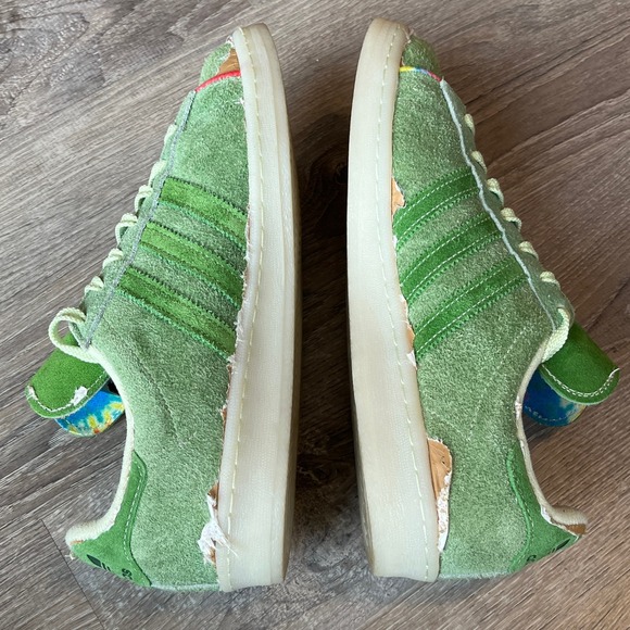 Adidas Campus 80s 4/20 Croptober Green Hairy Suede Leather Mens 8.5 UK 8 EU 42 - Picture 6 of 10
